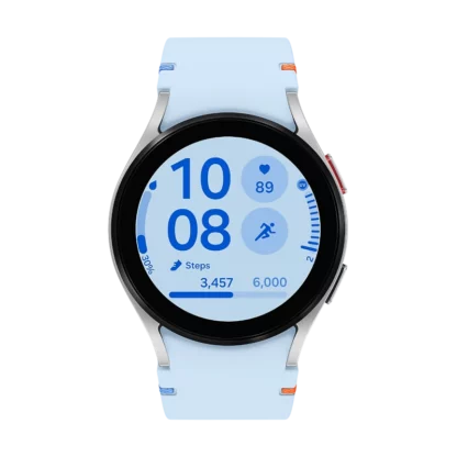 Samsung Galaxy Watch FE boitier gris bracelet bleu